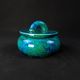 Paul milet (1870-1950) sèvres, turquoise blue bonbonnière, art deco period