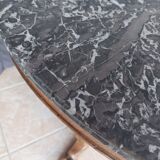 Walnut tripod pedestal table