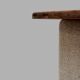 Soft Table — One-Off Sculptural Table in Reclaimed Oak and Wool by Zachte Z