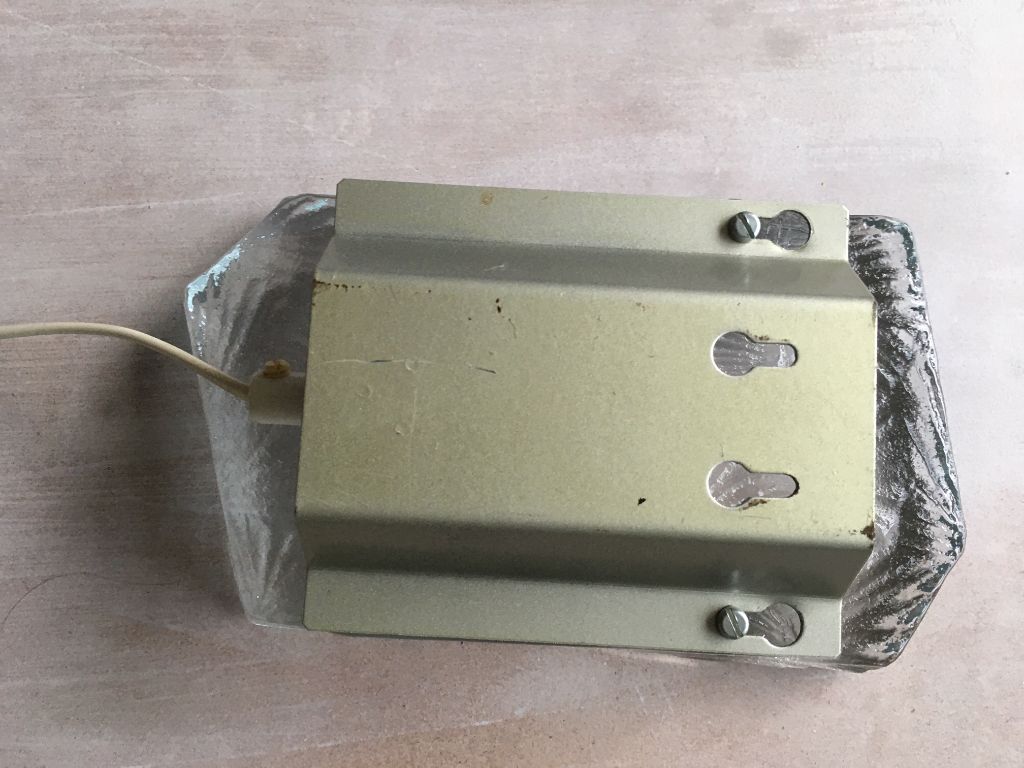 Pair of wall lamps ice glass, NAFA