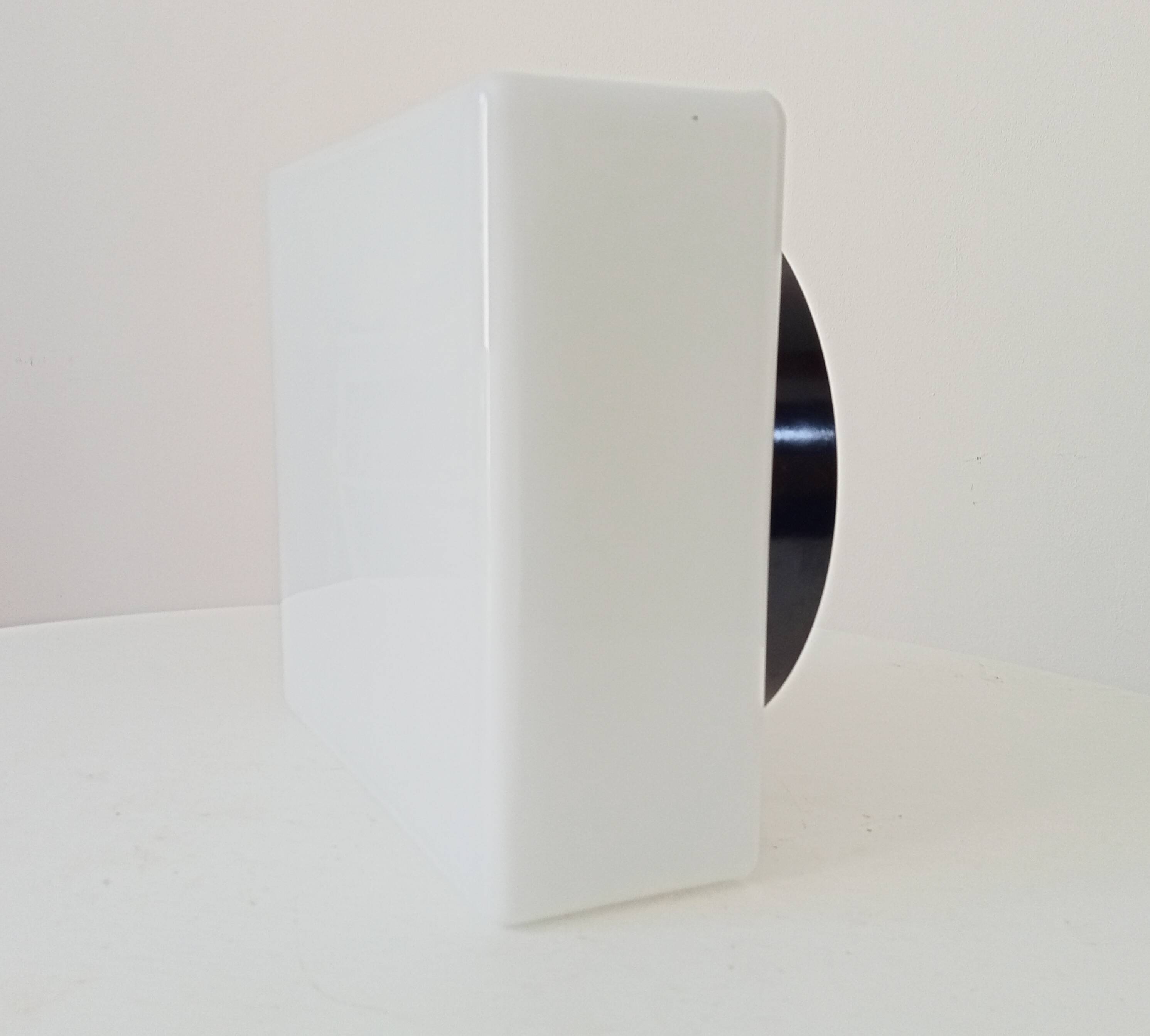 70s bakelite and opaline ceiling light signed Vianne