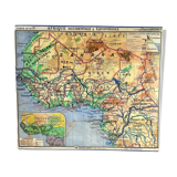 School map West & Equatorial Africa map 1950s