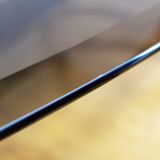 Italian coffee table in solid brass and beveled glass