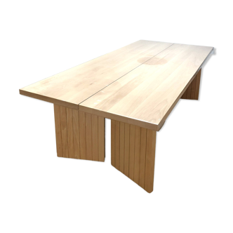 Solid wood dining table