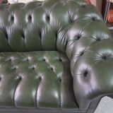 Chesterfield 3-seater dark green sofa