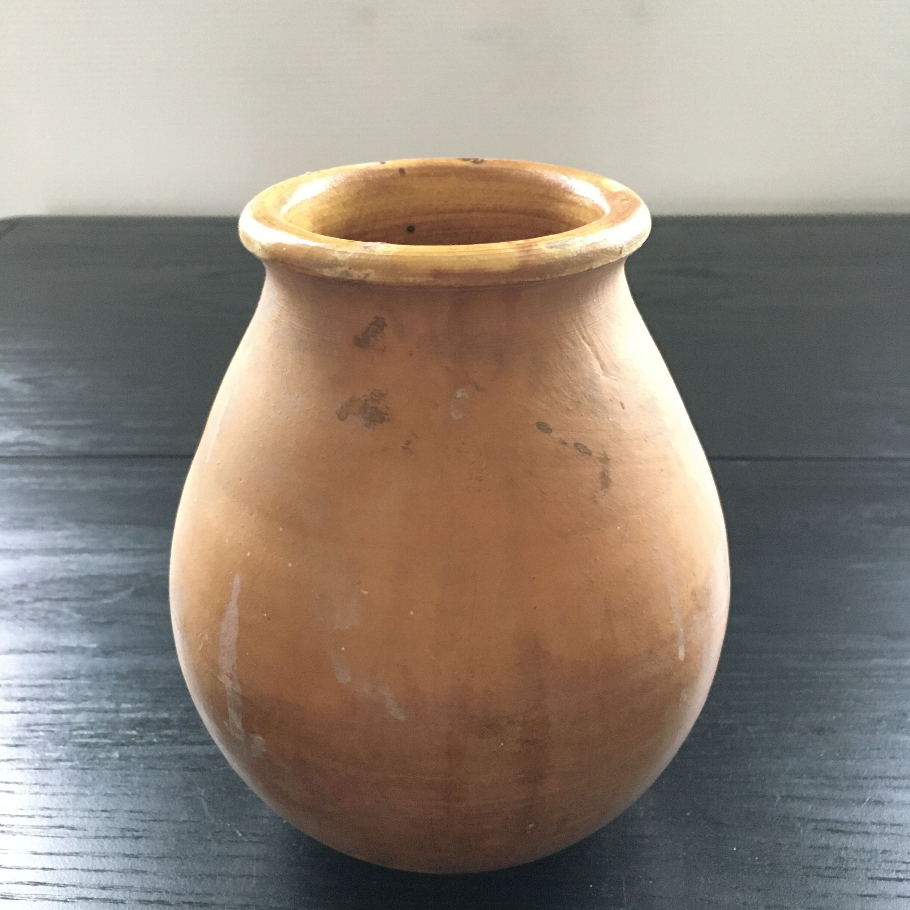 Patinated terracotta jar