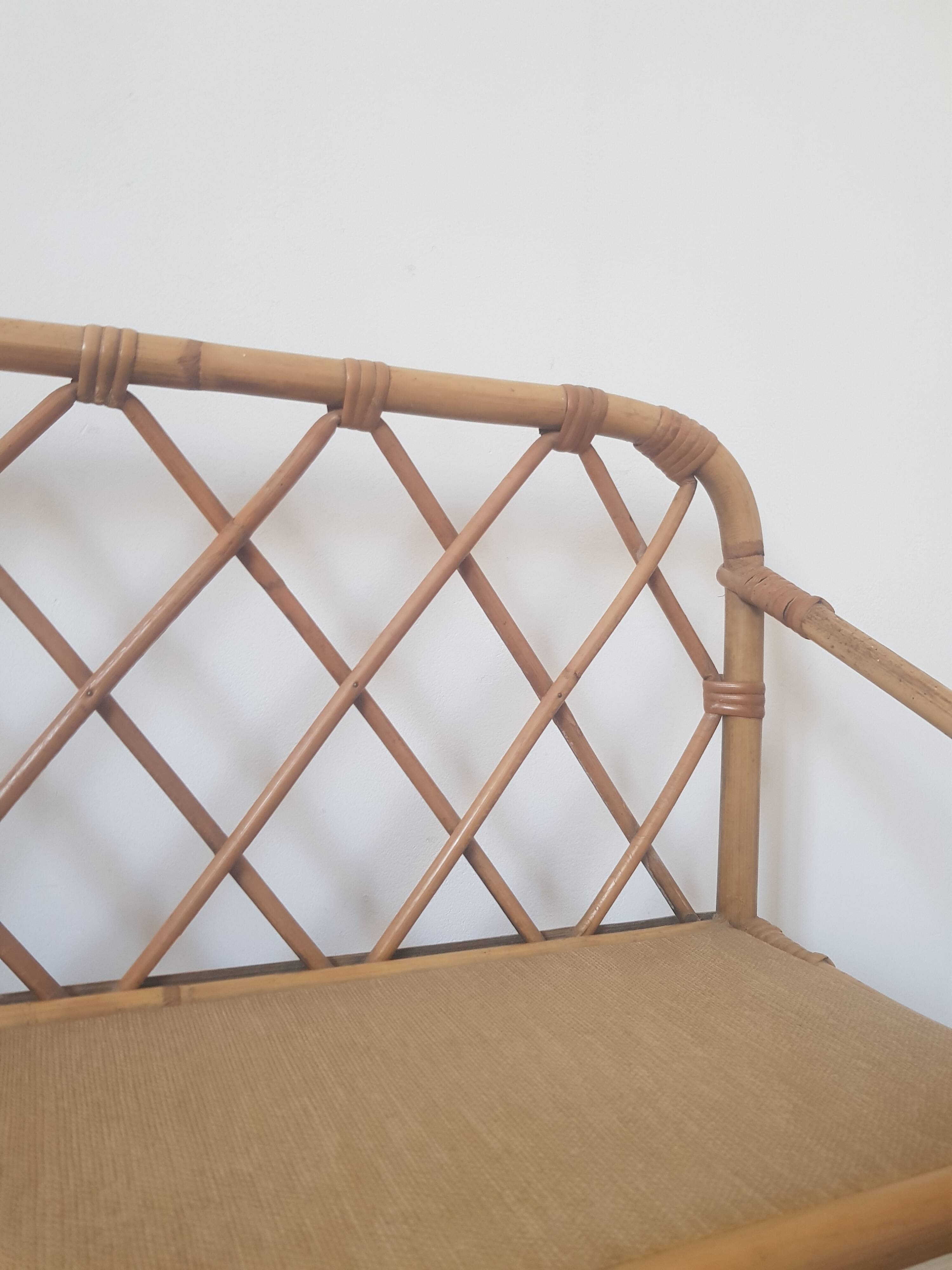 Rattan wall shelf