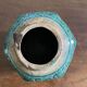 Deep green and light blue glazed hexagonal Shiwan ware ginger jar (collection of six jars, different sizes, floral designs)