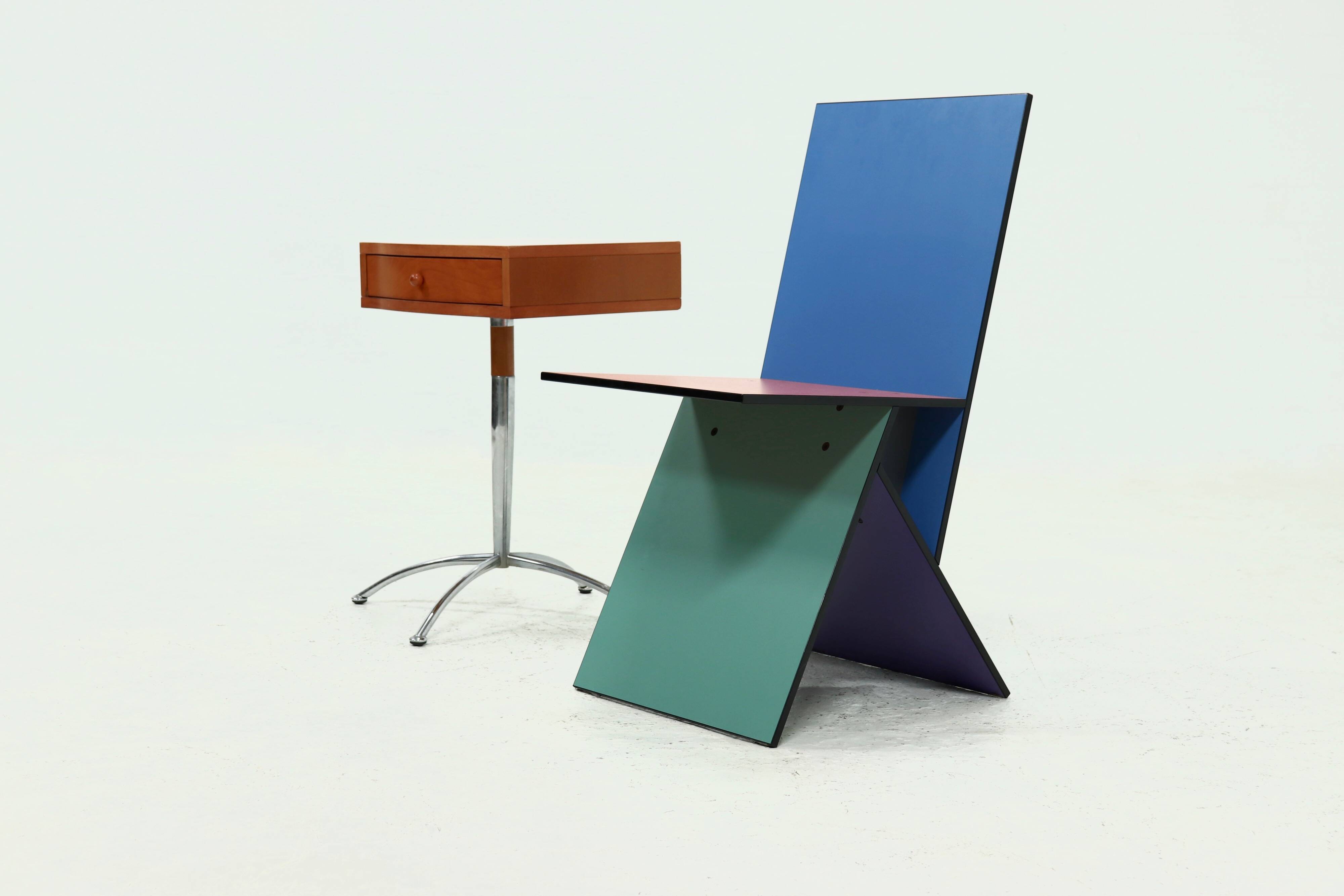 Post Modern Swivel Side Table 1990s