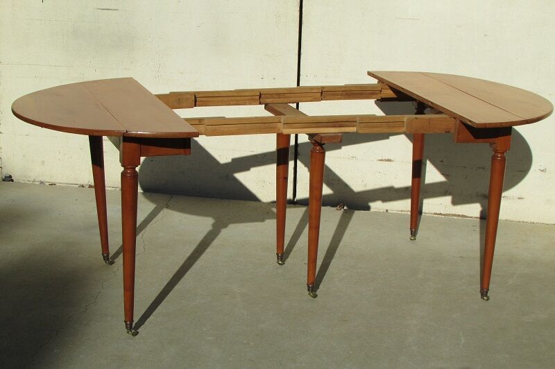 6-foot, felling, opening, cherry-tree round table