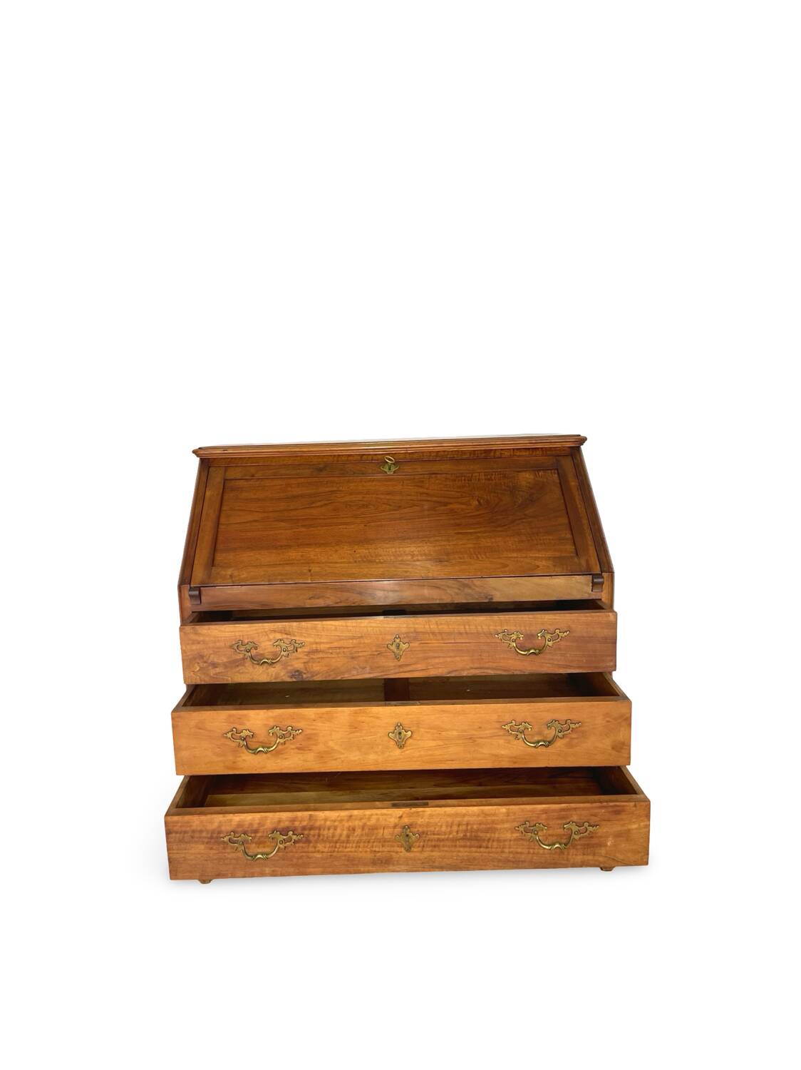 Antique Italian secrétaire in solid walnut, 1920s/1930s.