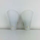 Pair of 1950s striped plastic wall lights.