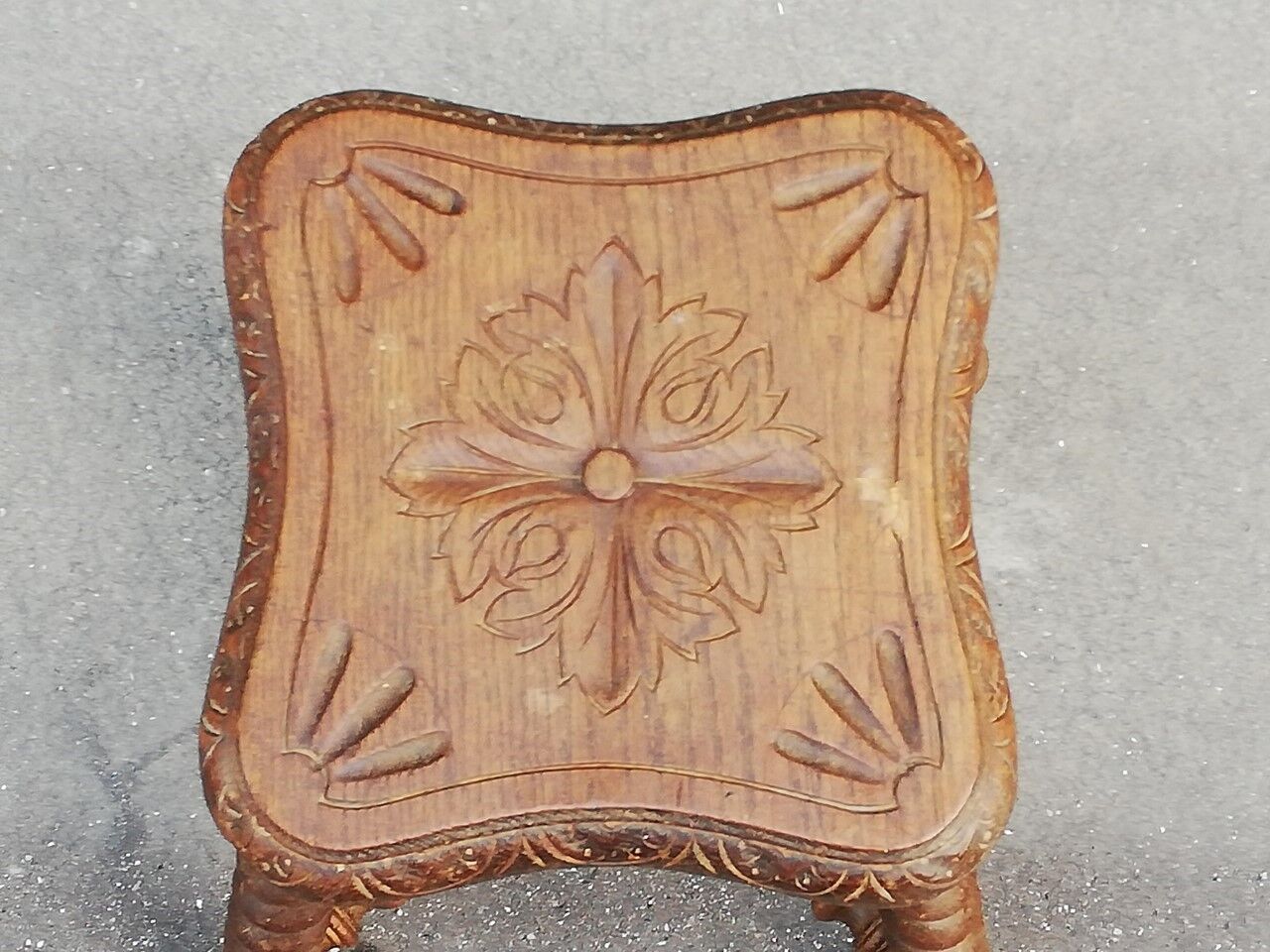 Ancient oak tabouret