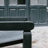 Fauteuil design bois noir