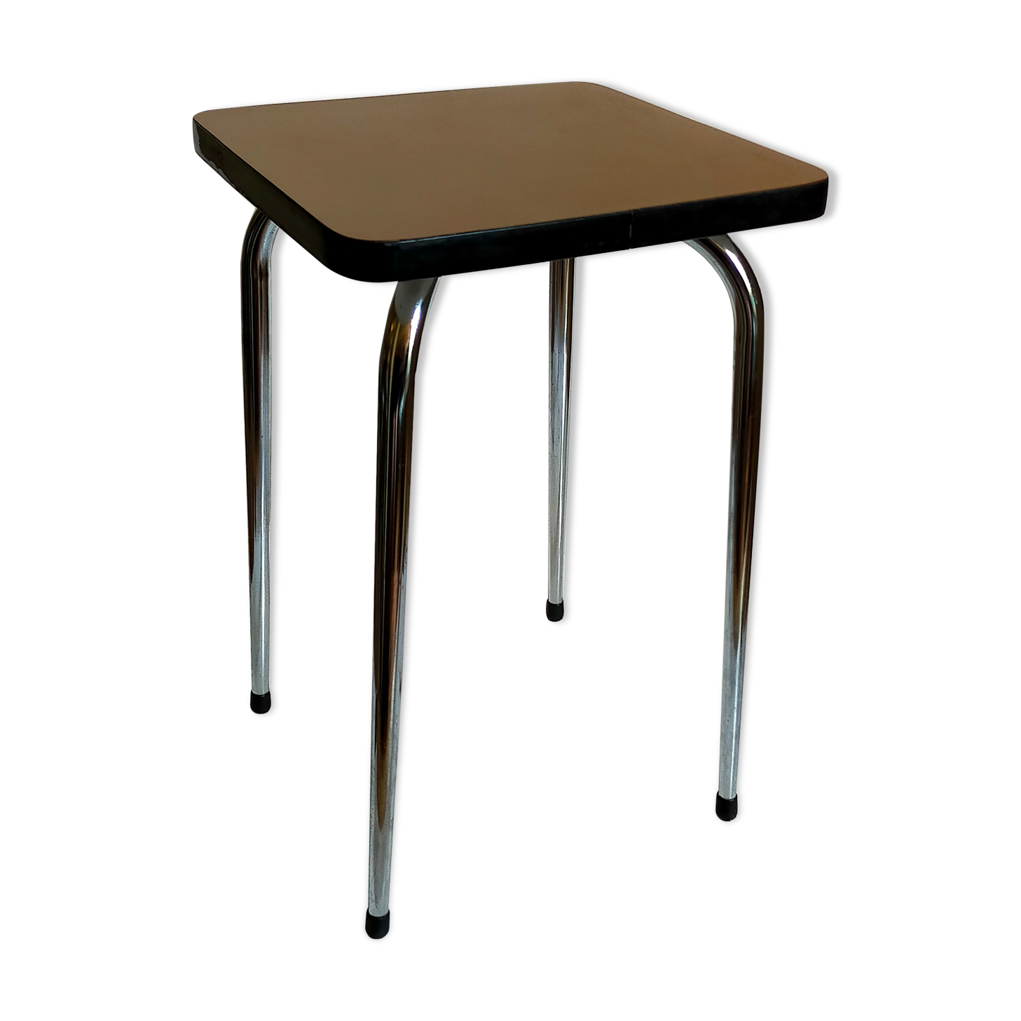 Vintage formica stool with tapered feet