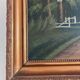 Vintage original coastal landscape oil painting, signed seaside art