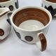 Boch la Louvière tea set, Kimono series, earthenware, Belgium 1970