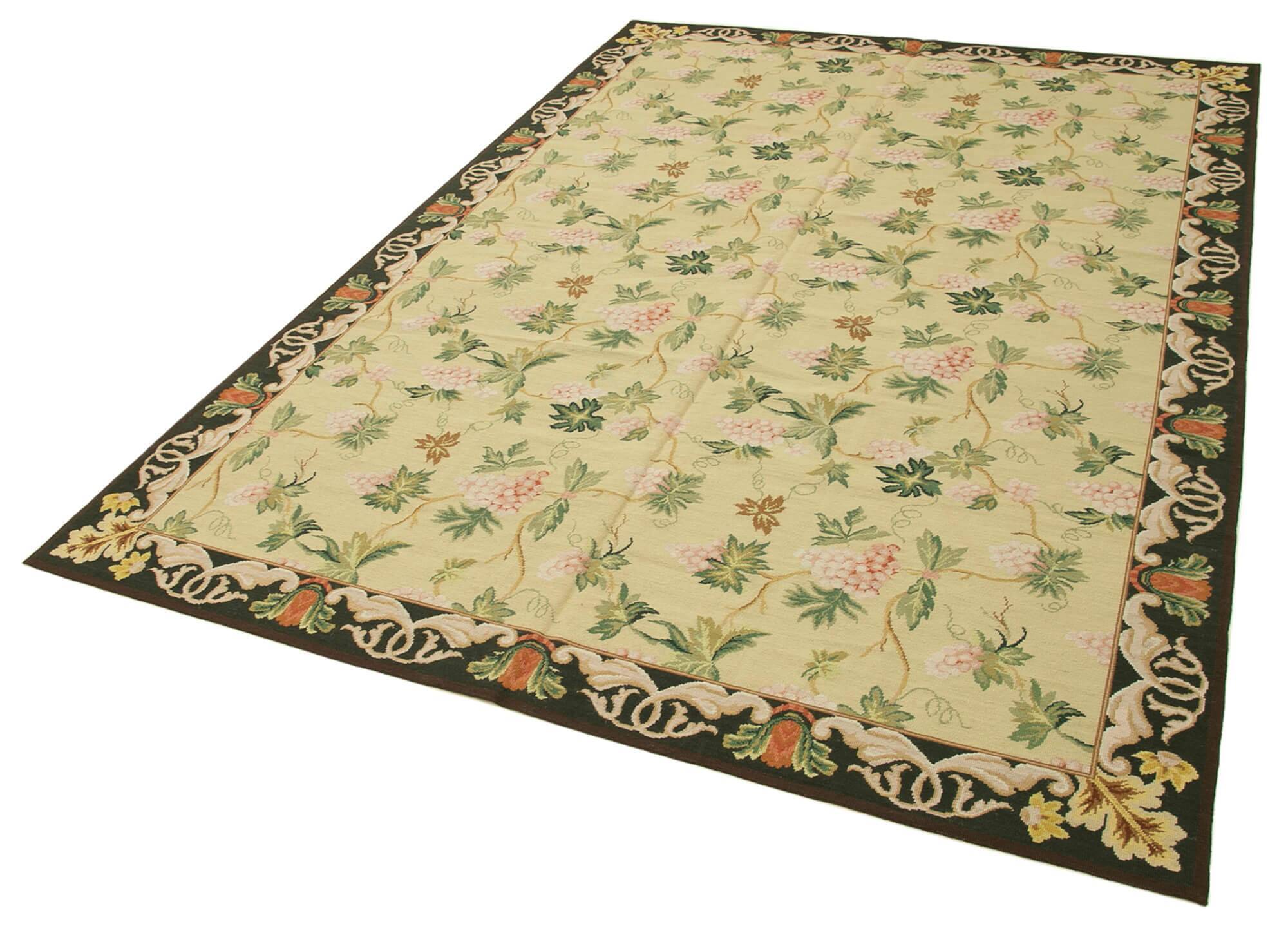 Handmade Vintage Flatweave Needlepoint Kilim 182 cm x 270 cm