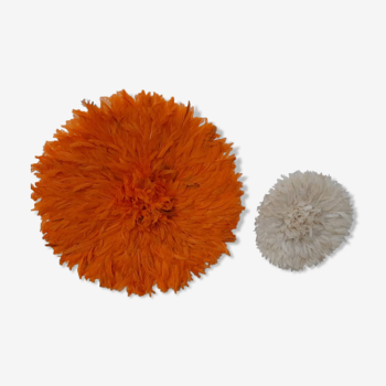 Set of 2 juju hats orange and white