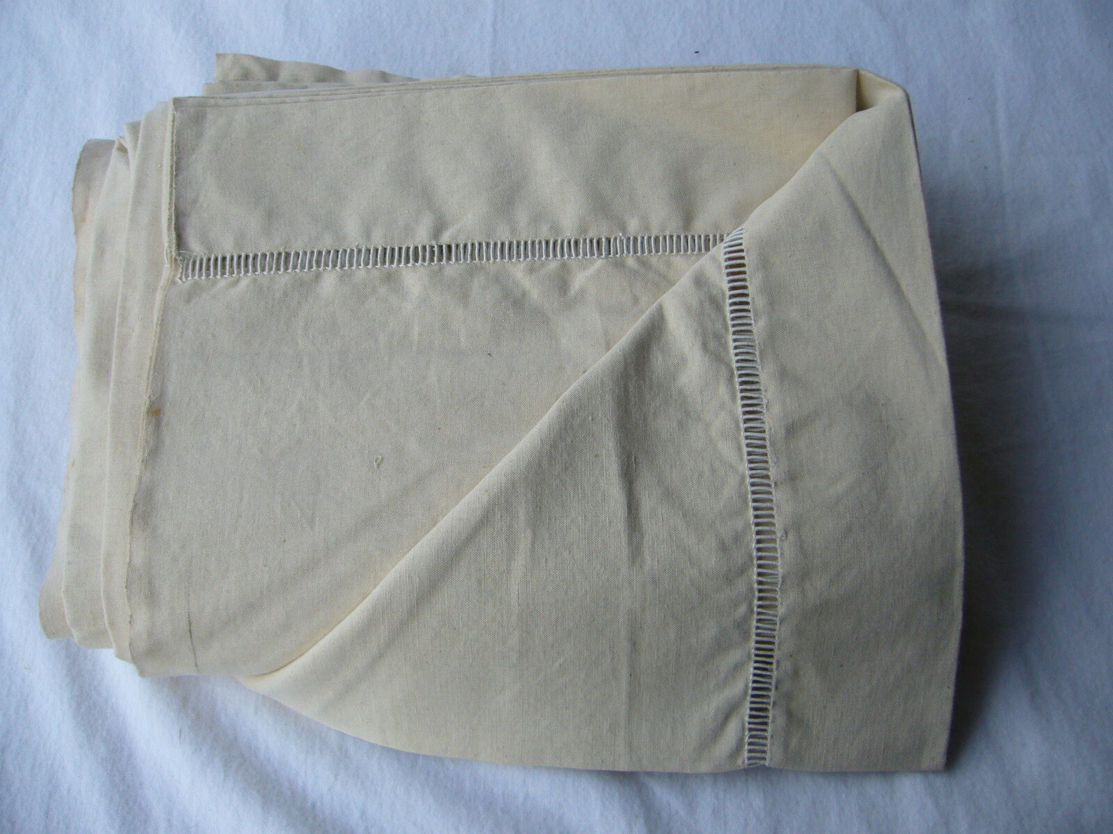 Embroidered antique linen sheets