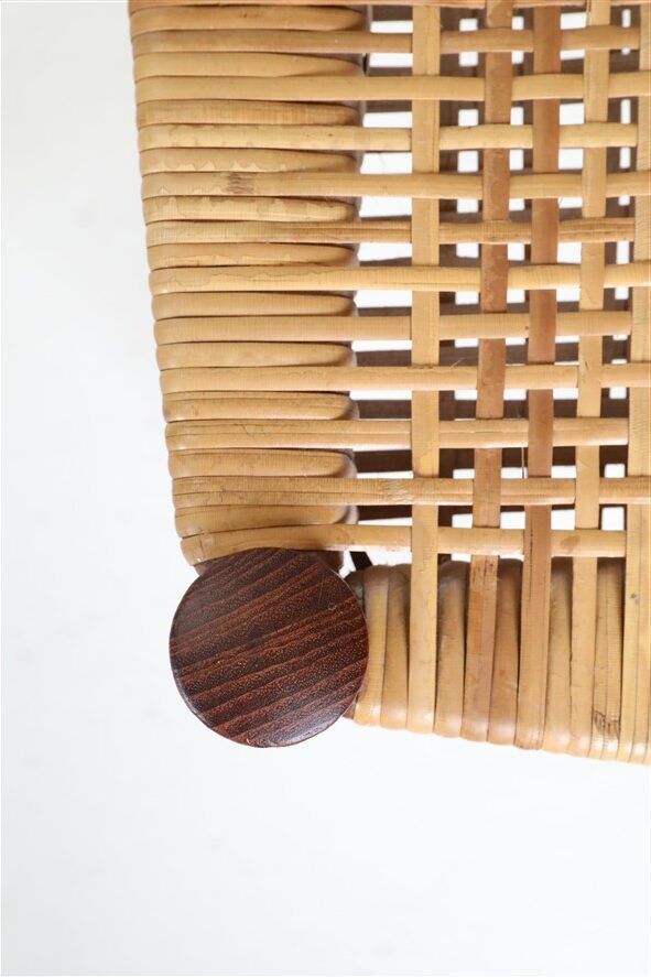 Set of 2 “316” teak/rattan chairs by Peter Hvidt & Orla Mølgaard Nielsen for Søborg Møbler / 1960s