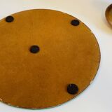 Vintage round and beveled table mirror