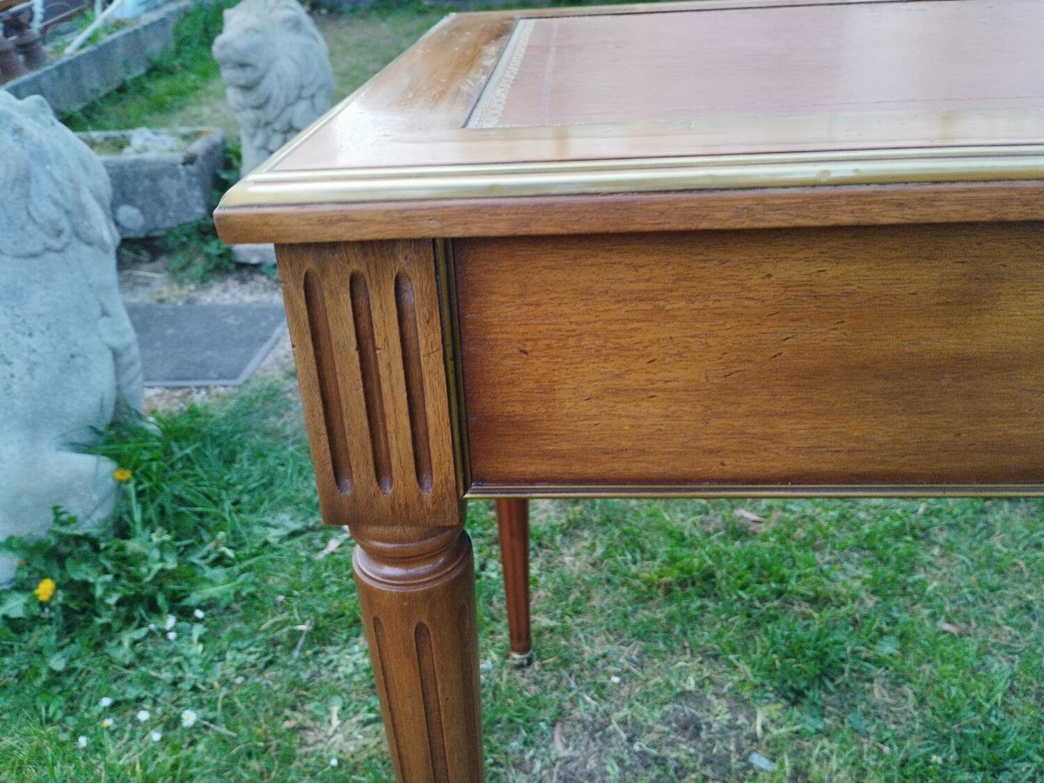 Antique Louis XVI style desk with drawers