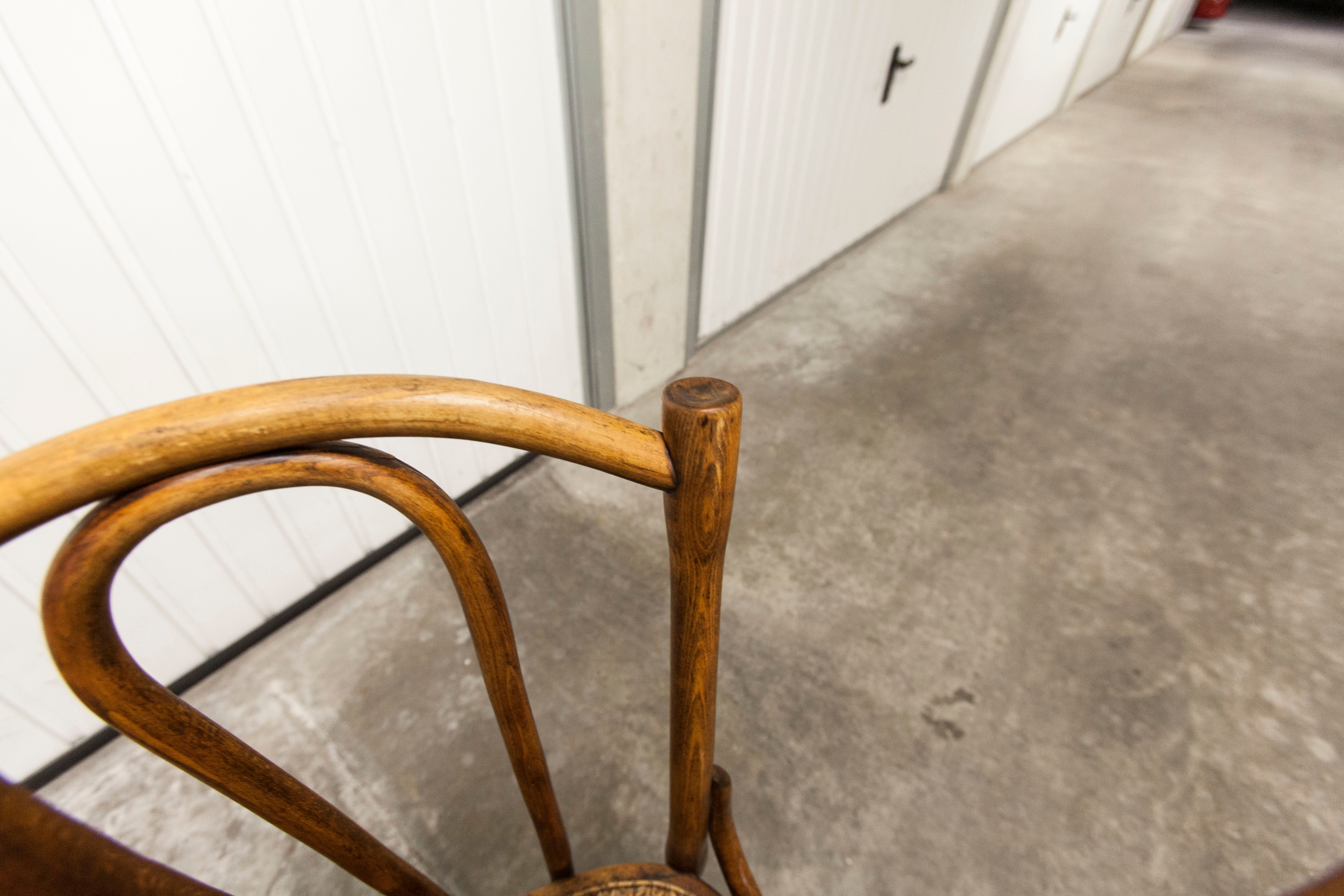 Pair of chairs bistrot Thonet Austria 1900 canning stamped