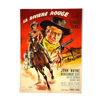Affiche originale cinéma "La Rivière Rouge " 1949 John Wayne, Montgomery Clift...