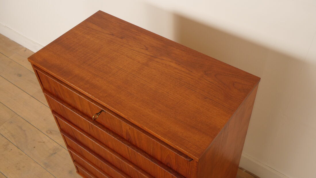 Commode danoise vintage | Teck | 6 tiroirs | 106 cm