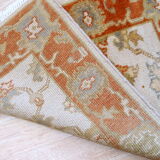 Indian Mahal handmade vintage rug 64cm x 97cm 1980s