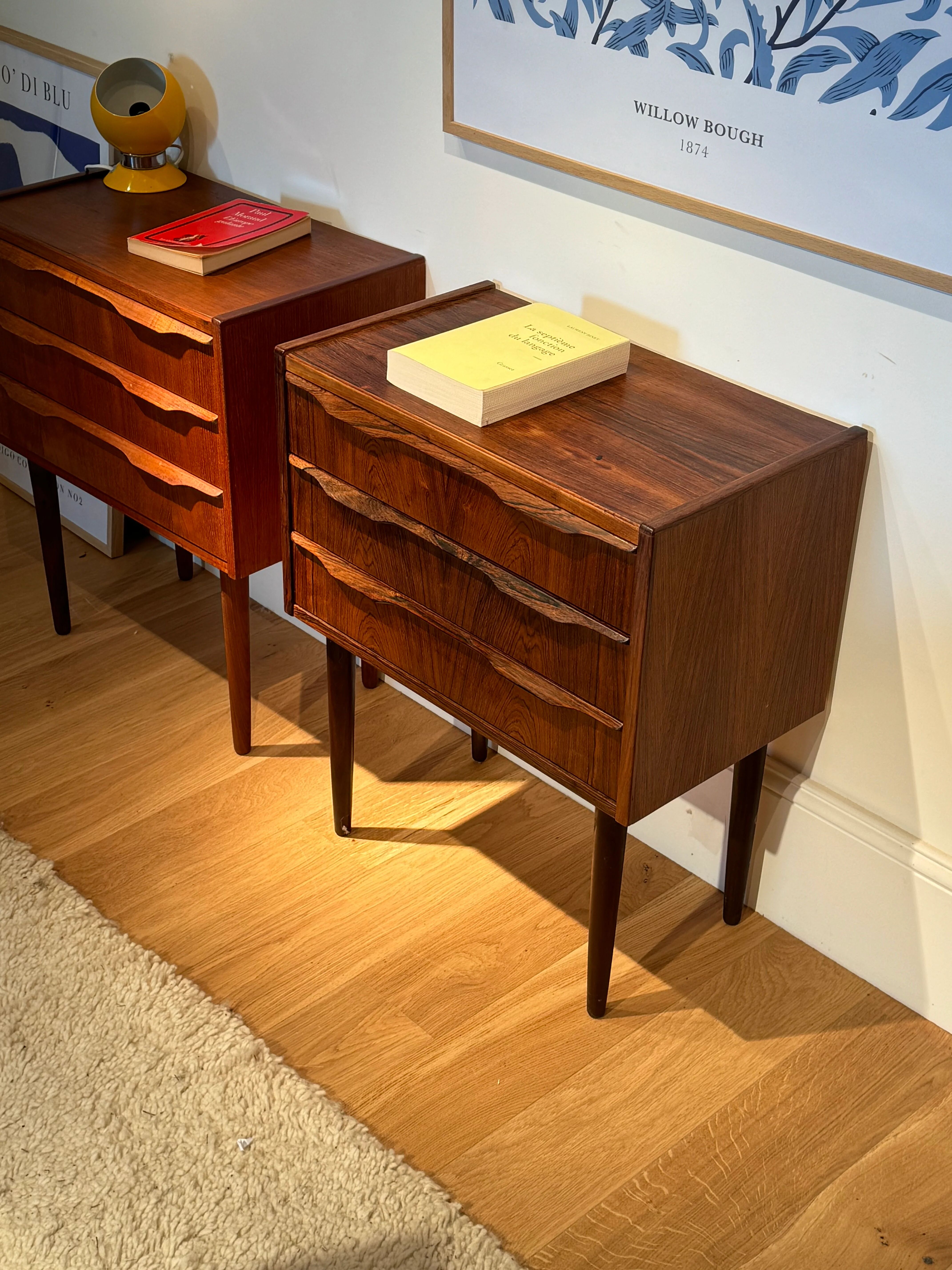Paire de chevets scandinaves vintage