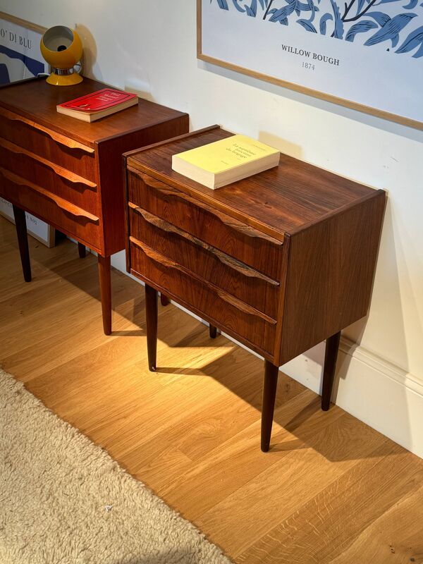 Paire de chevets scandinaves vintage