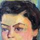 Young worker, oil on paper, mounted on cardboard