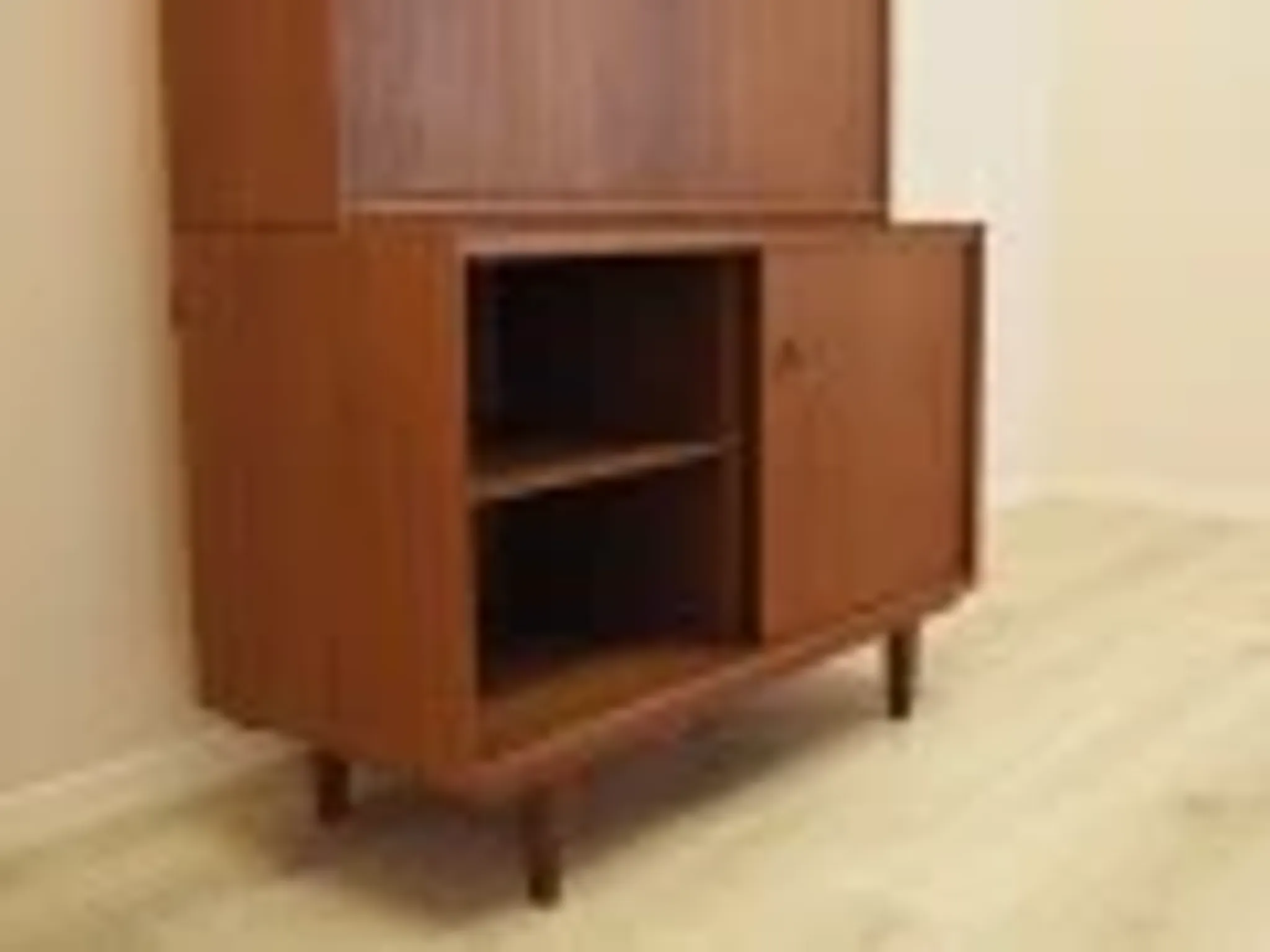 Teak bookcase with bar cabinet and secretary, Dammand & Rasmussen, Denmark, 1960s