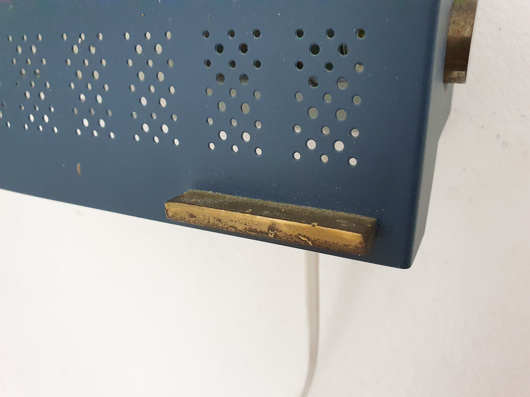 Mid-century metal and brass wall light, The Netherlands 1950's