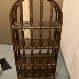Rattan bookcase shelf