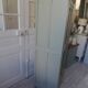 Vintage Parisian wardrobe, glass sublimated in verdigris