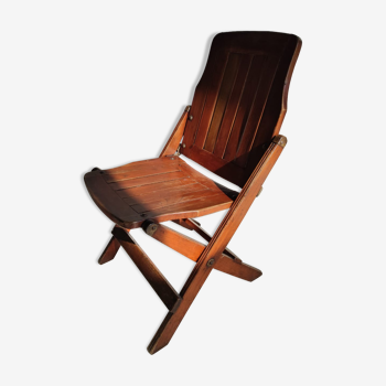 Chaise extrême-orientale pliante en bois