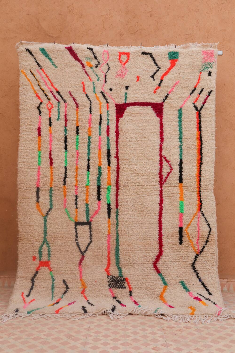 Tapis berbère azilal multicolore