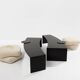 Gilles Derain pair of metal coffee tables edition Lumen 1986