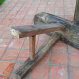 Paire de bancs en bois