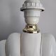 Pied de lampe coquillage en céramique et métal doré- vintage