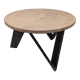 Round coffee table with steel legs