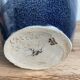 Thick blue ceramic vase