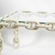 1970s XL Coffee Table Made of Nautical Iron Chain with a Thick Glass Plate