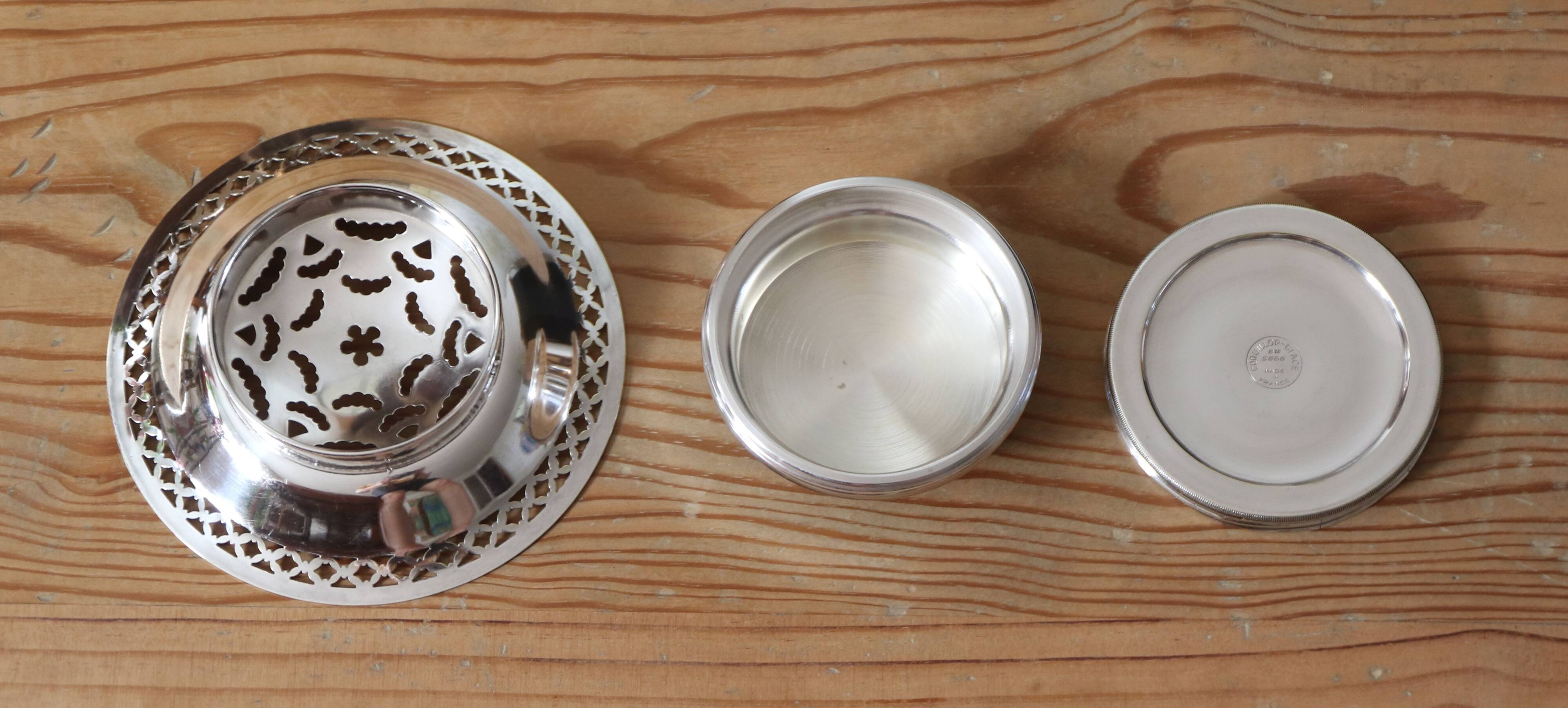 Vintage Coquillor Butter Mold In Silver Plated