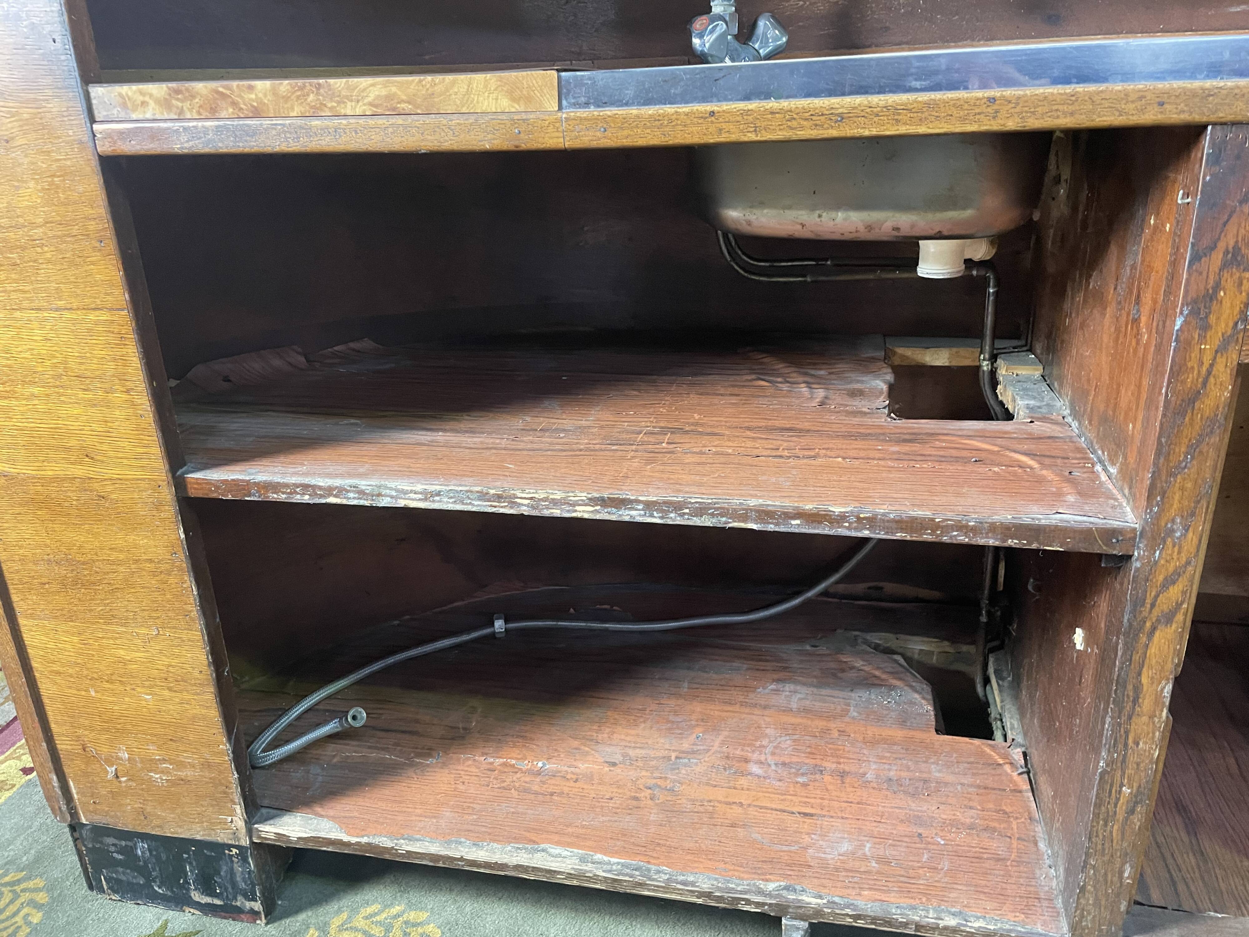 Oak bar counter 1960