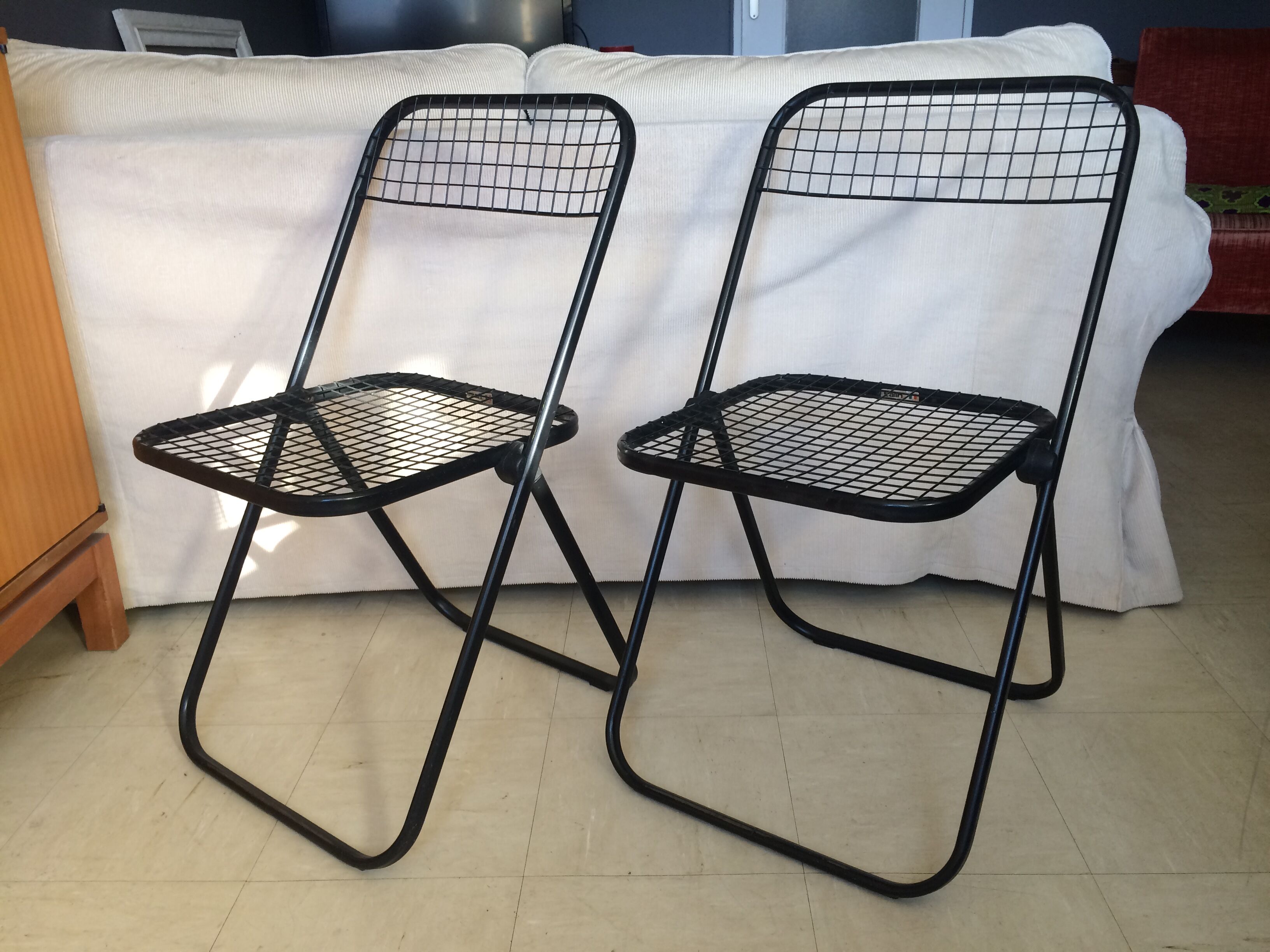 Pair of Cornedo folding chairs by TALIN - Made in Italy - 70s/80s
