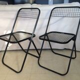 Pair of Cornedo folding chairs by TALIN - Made in Italy - 70s/80s